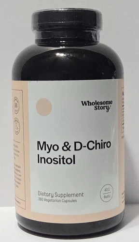 Wholesome Story Myo D-Chiro Inositol 360 Vegetarian Capsules Sealed Exp 11/2026
