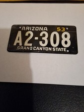 Vintage 1953 Arizona Wheaties Bicycle License Plate Metal Tag