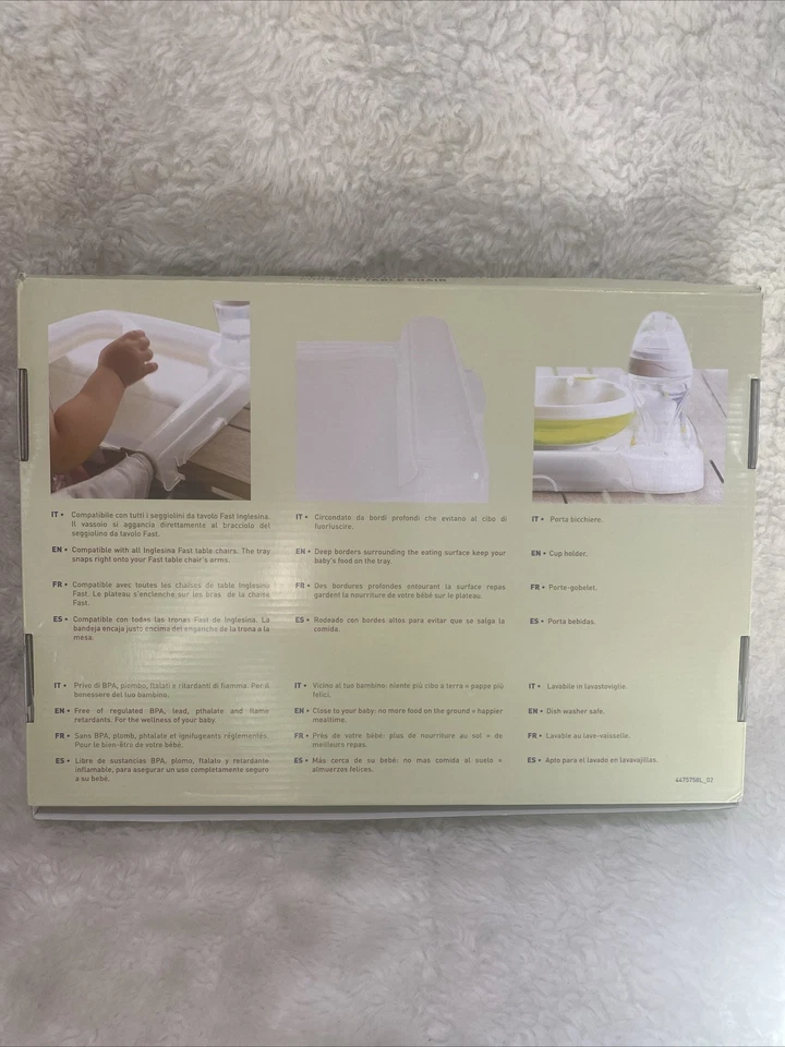 Bandeja de jantar rápida Inglesina mais plástico transparente (caixa aberta) - Imagem 2 de 3