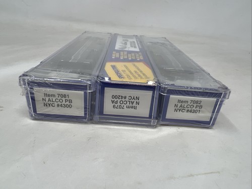 Juego de 3 trenes realistas - escala N Loco #7082, #7081, #7079 ALCO PB NYC ¡SELLADO! | Zustand: New