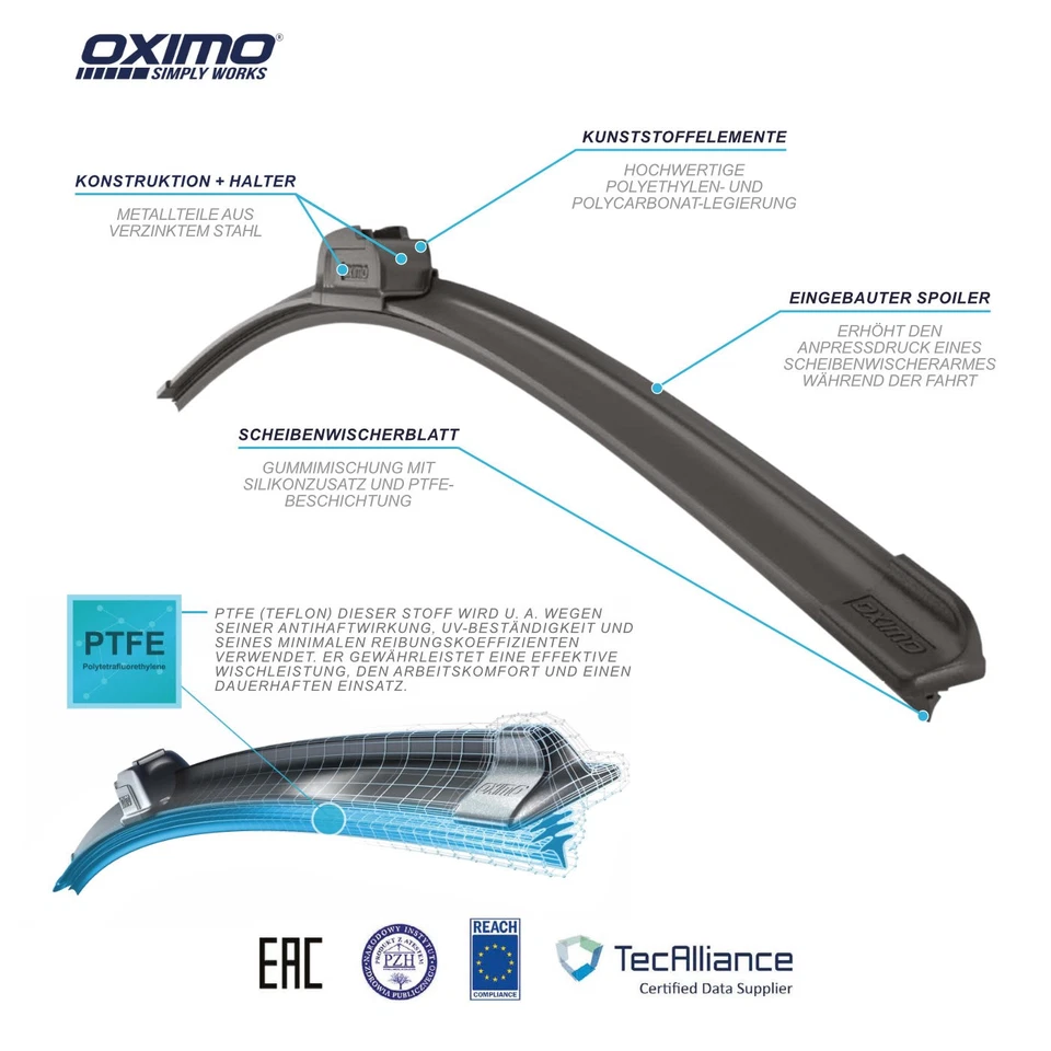 Oximo WU Scheibenwischer für Dodge Neon 2 II Limousine 1999-2005 - Image 2 of 4