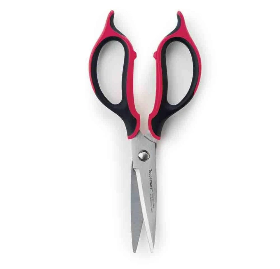 Tupperware Universal Series Kitchen Shears Scissors Black and Red New in Box - Image 3 of 4
