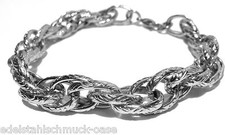 HERREN DAMENARMBAND EDELSTAHL  SILBER FARBEN MARKANTE FORM GL&Auml;NZEND