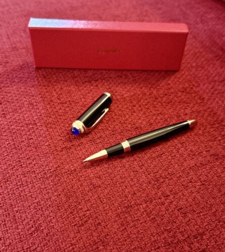 Cartier Yellow Gold Finish Rollerball Pen, Collectable Promotional Gift, AD Gift - Foto 8 di 9