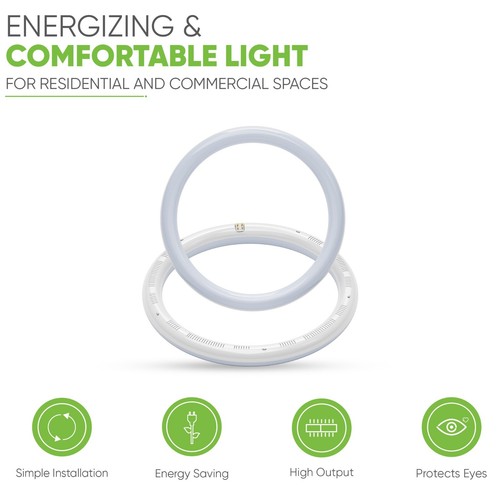 12 inch T9 Circline LED Type A Plug & Play Replacement for 32W FC12T9, FCL32 - Picture 4 of 7
