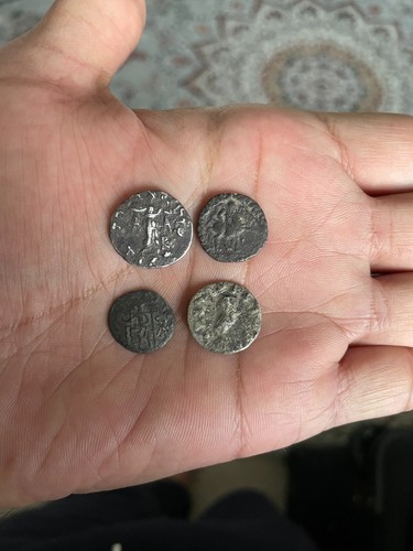 BAKTRIA, INDO GREEK KINGDOM LOT OF 4 COINS. AR DRACHMS - Picture 6 of 6