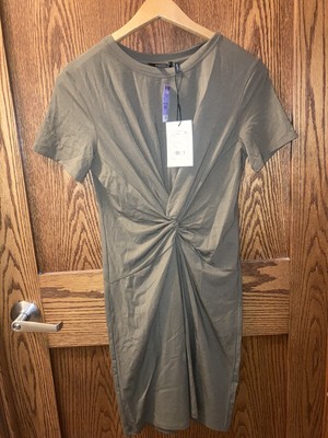 NWT TJ Maxx Theory Knot Tee Dress Green 
