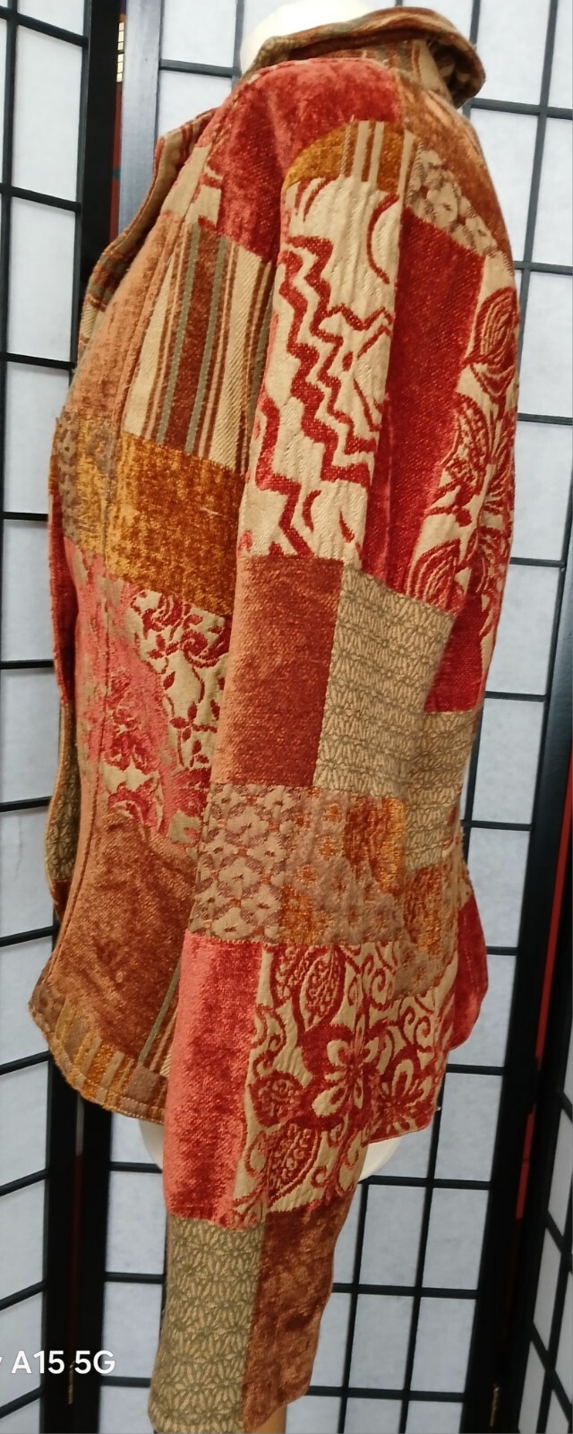 ELCC Tapestry Patchwork Blazer Large Rust Colored - image 4