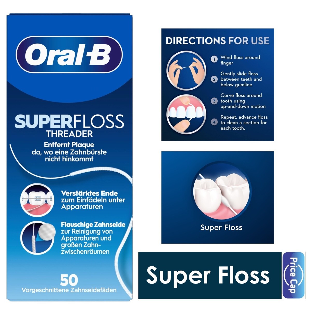 Superfloss Seda Dental Oral B Ortodoncia Ortodoncia Cepillo Super