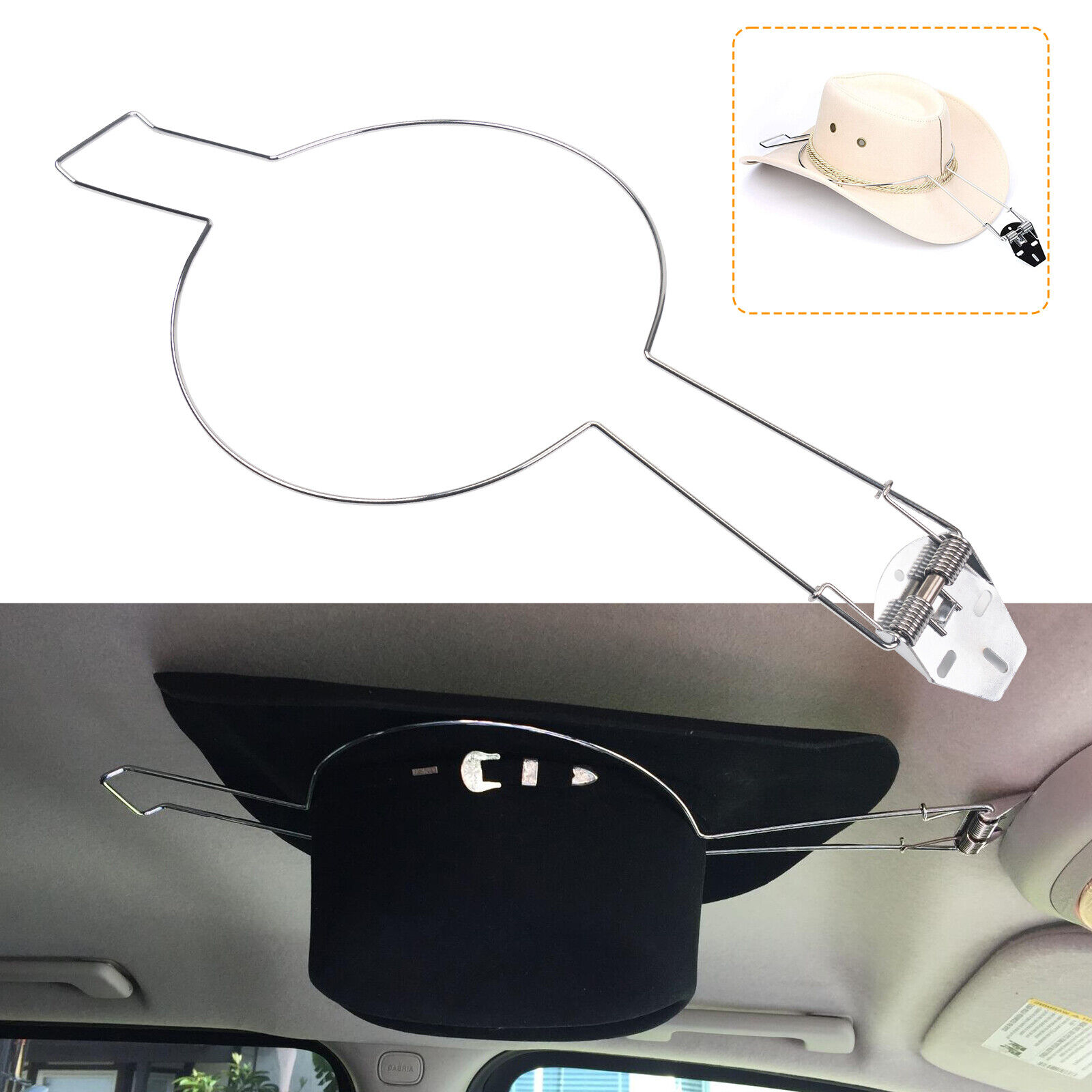 1/2Pcs Cowboy Hat Rack Hat Holder Hat Clip Storage Save Hat Fits Truck SUV Car