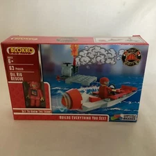 BLOKKO Oil Rig Rescue Set (63 Pieces) Compatible With Other Brands - NEW/SEALED