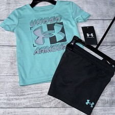 Under Armour Baby Boys Mint Black Outfit Set NEW