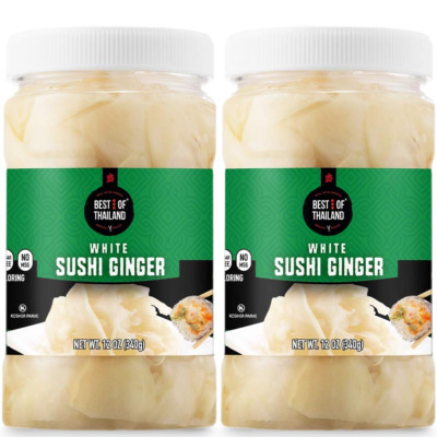 Japanese White Pickled Sushi Ginger | Fresh Sliced Young Gari Ginger in All