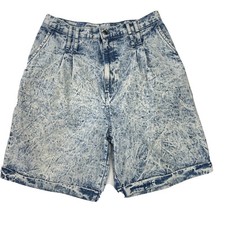 Vtg Chic Acid Wash High Waist Shorts Tagged Size 18 Actual Waist Size 30 Womens