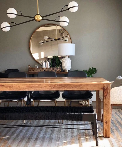 Junius Antique Gold Leaf Round Wall Vanity Mirror 43" ~ Uttermost 13887 - Picture 6 of 11