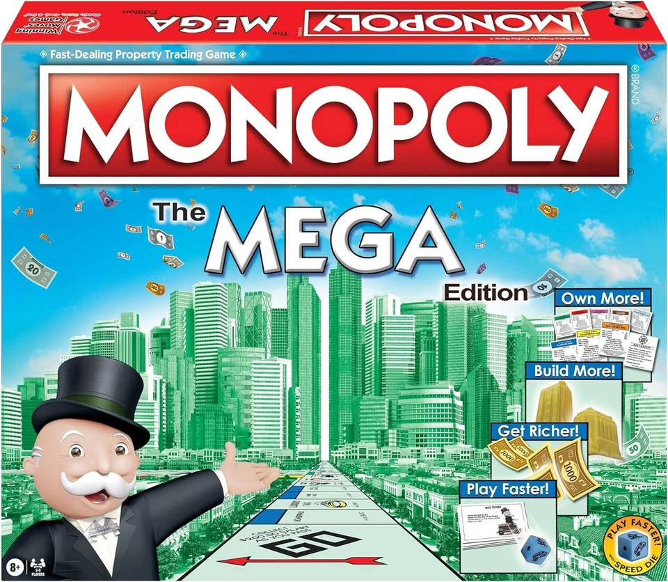 Monopoly MEGA Edition Board Game - Family Fun Game Night Kids & Adults - Image 2 of 4