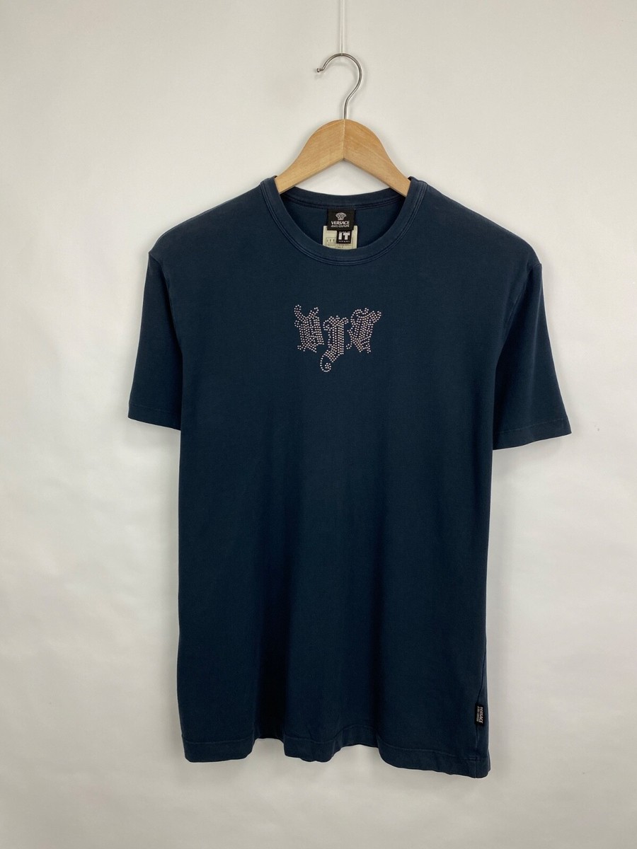 🇮🇹 Vintage 90s Versace Archive Jeans Couture Rhinestones T-Shirt