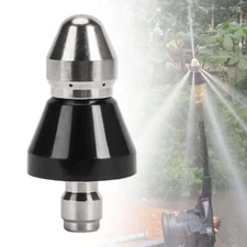 High Pressure Drain Nozzle Sewer Pipe Cleaning Tool 1 Front 6 Rear Jet Adapter