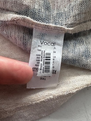 Vocal USA Womens Popover Blouse Size 3X Plus Patriotic Flag Eagle Stretch V-Neck - Picture 7 of 11