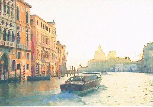 Aquarell-Art Modern Art Kunst Wandbild Peku-Art  Venezia " #V1568" - Photo 1 sur 1