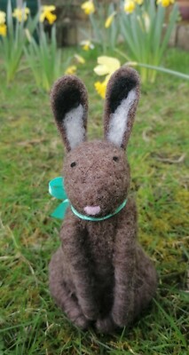 Nadelfilz Hase Hase Ostern Innenausstattung Tischdeko Textilkunst 