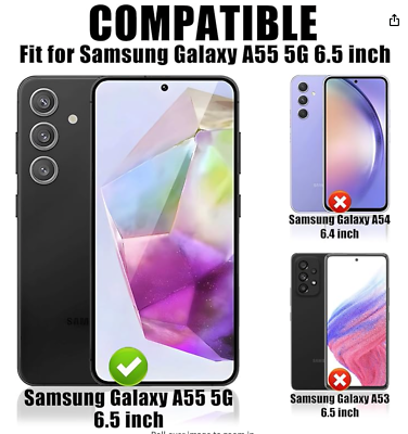 3 Pack Screen Protector for Samsung Galaxy A55 5G with 3 Pack