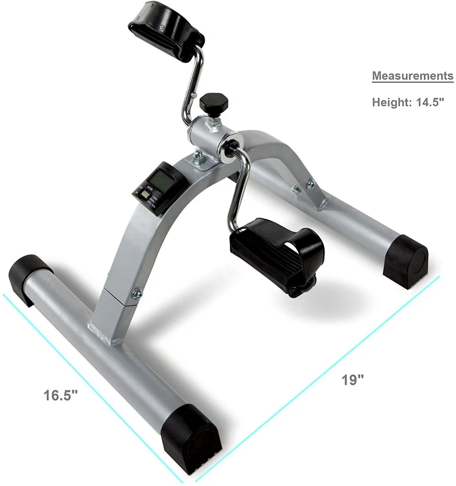Portable Mini Exercise Bike Stationary Workout Foot Peddler Fitness Trainer Home - Image 3 of 3