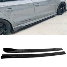 For Acura Integra 86" Side Skirt Extension Rocker Panel Splitter Glossy Black