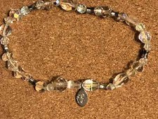 cookie lee clear crystal bead bracelet stretch