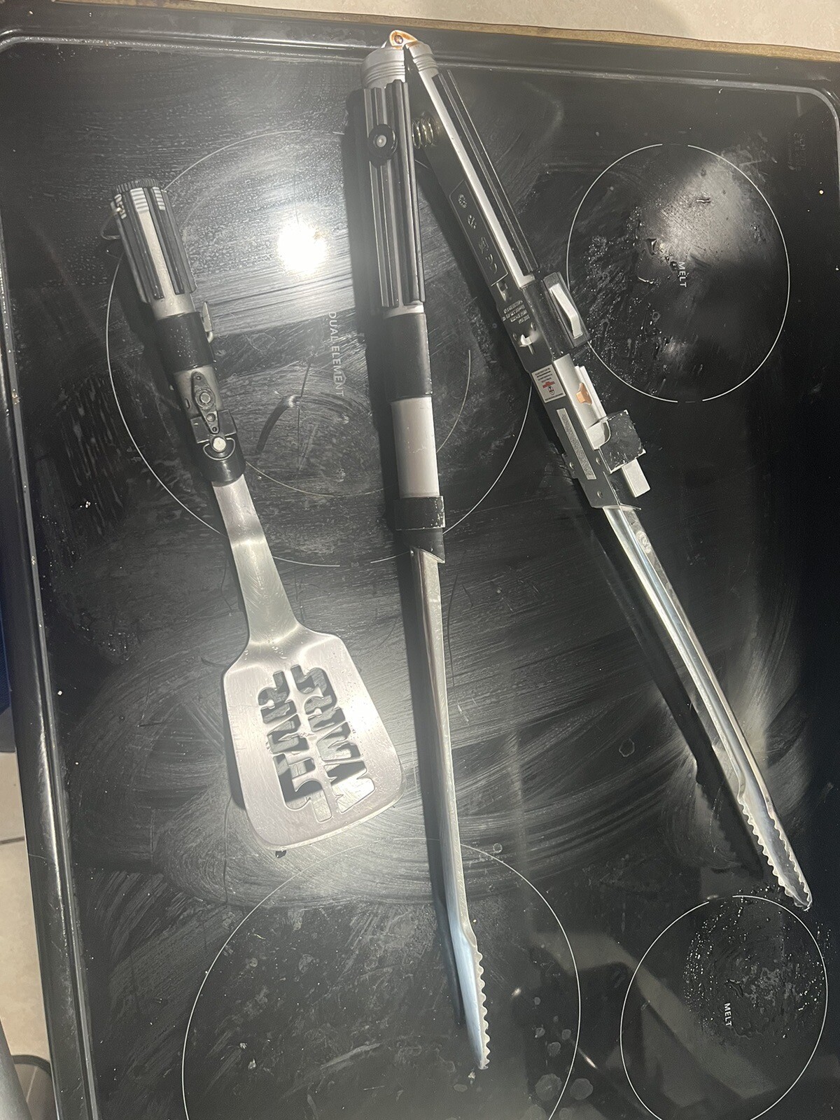 star wars utensils For Grilling Darth Vader Lightsaber Tongs And