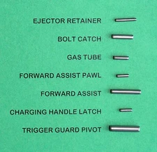 21 SPIRAL COILED ROLL PINS COMBO PACK--THREE 7-PIN SETS FOR 3 RIFLES.. USA