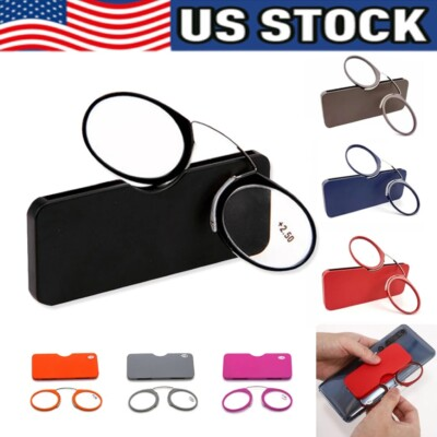 #ad #ad MINI Clip Nose Bridge Reading Glasses Portable Presbyopic Glasses With Case NEW $4.99
