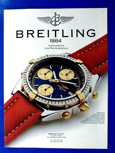 1994 Breitling 1884 Chronomat-Instruments For Pros Original Print Ad-8.5 x  10.5\