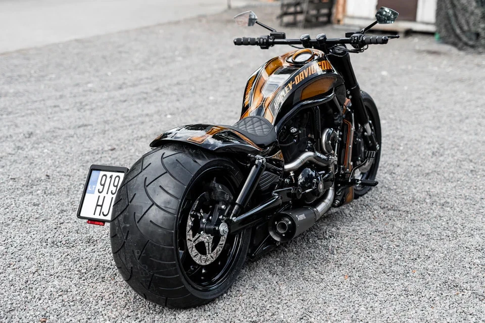 280-300 TIRE V-ROD CUSTOM REAR FENDER 2007-2017 "SHORT OVAL" VRSCDX VRSCF Foto 4 de 4