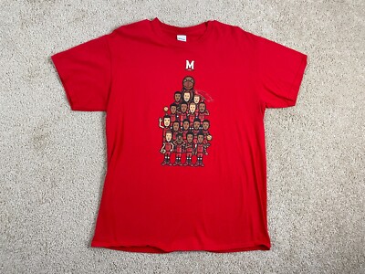 Gildan T-Shirt Mens Large Terrapin Row Maryland Basketball Team Graphic Red