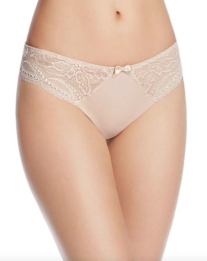 Braguita de bikini Simone Perele para mujer beige Edén encaje lateral L1659 talla grande (4) Foto 2 de 3