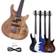 School Band Basswood 24 Frets Right Handed 4 Strings Electric Bass Guitar