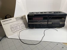 Vintage Soundesign Model 3827 BLK AM FM Electronic Clock Radio Cassette Player