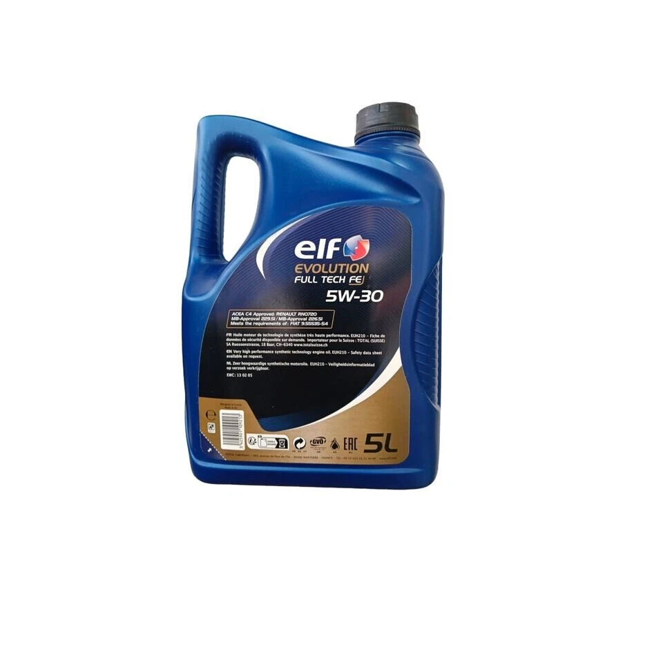 ELF EVOLUTION FULL-TECH FE 5W-30 ACEA C4 (1 FLACONE DA 5 LITRI) - Immagine 2 di 2