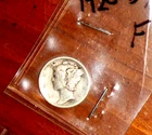 1920-D  SILVER MERCURY DIME - GRADES "FINE"