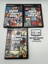 PlayStation 2- Grand Theft Auto - GTA 3 + Vice City + San Andreas 3 Games Bundle