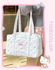 Sanrio Hello Kitty Quilted Duffel Bag Ditsy Bow Toss Authentic ZGO Carryall Bag