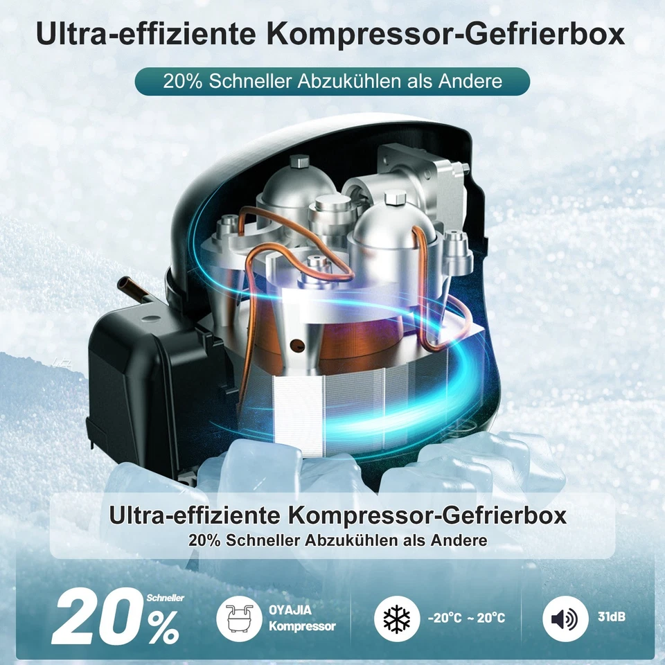 Kompressor Kühlbox 40L AEG ±20°C Kühlschrank 12/24V Camping Auto Boot Bssixkthsa - Bild 3 von 4