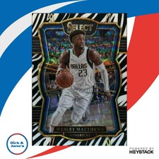 2017-18 Panini Select Wesley Matthews Zebra Prizms #138 Dallas Mavericks