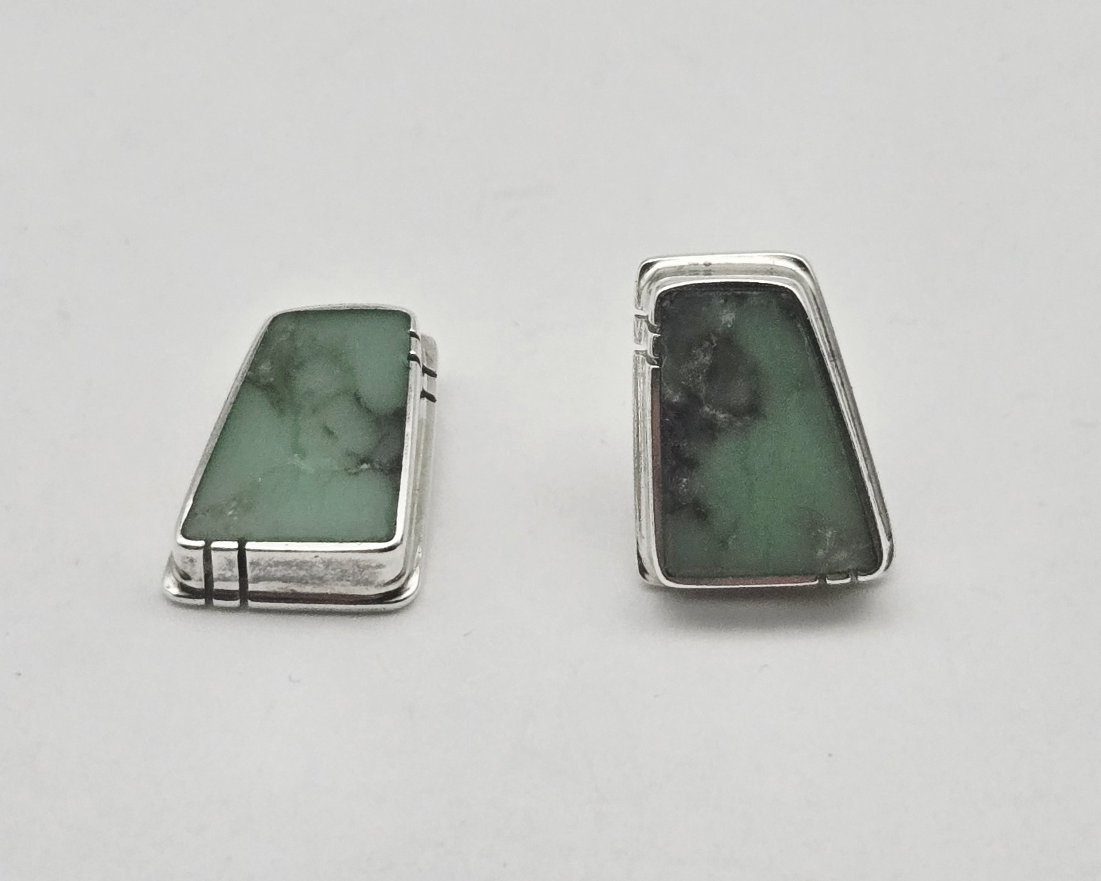 VTG Daniel Zender Navajo Turquoise Post Earrings Parts or Repair