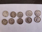 Lot of 10 - U.S. 90% Silver Roosevelt Dimes 1950-1959