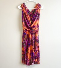 Lauren Ralph Lauren Vibrant Abstract Paisley Print Sleeveless Dress Size 6