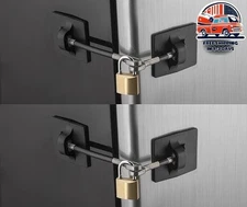 Paquete de 2 Cerraduras Refrigerador Paquete de 2 Blanco Con Candado Con Llave