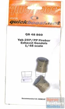 QBT48860 1:48 Quickboost Yak-28P Yak-28PP Firebar Exhaust Gondols (BOB kit)