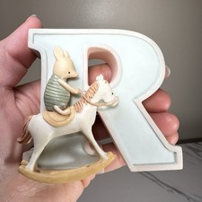 Michel Classic Pooh Alphabet Letter R Figurine Piglet Nest Disney Nursery Decor